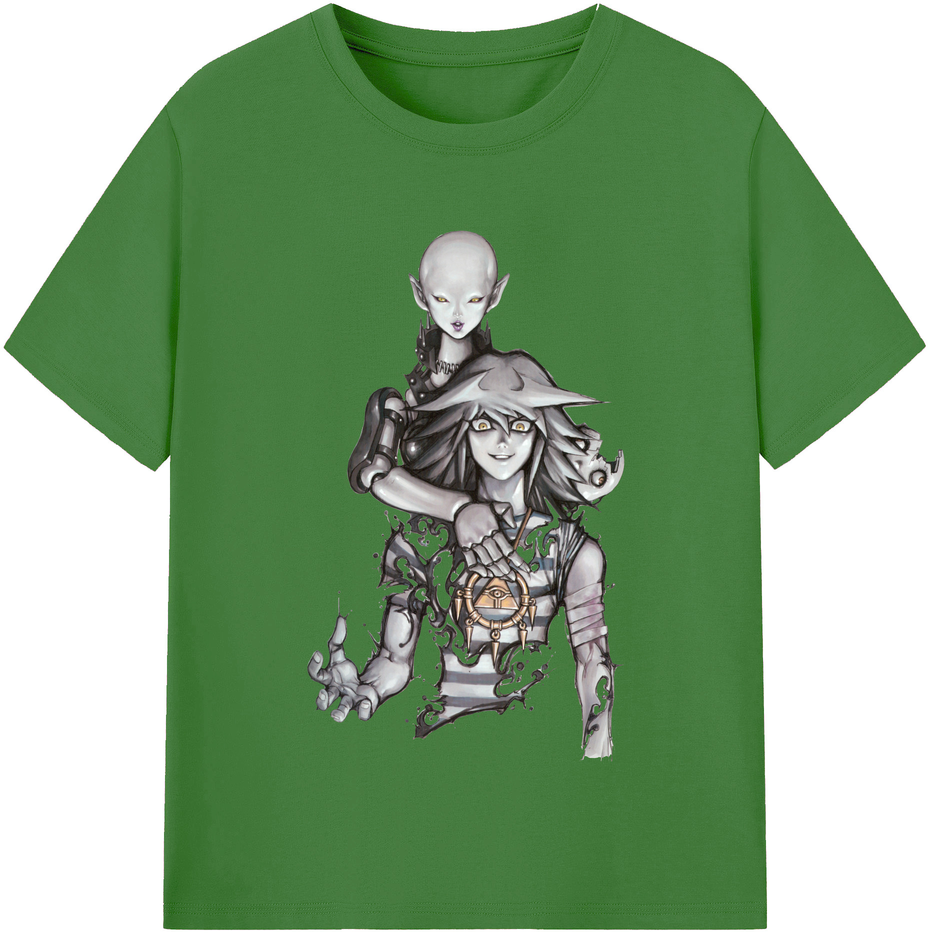 （画像用） 遊☆戯☆王 Yu-Gi-Oh! レディースカジュアルプリントTシャツ（綿100％）